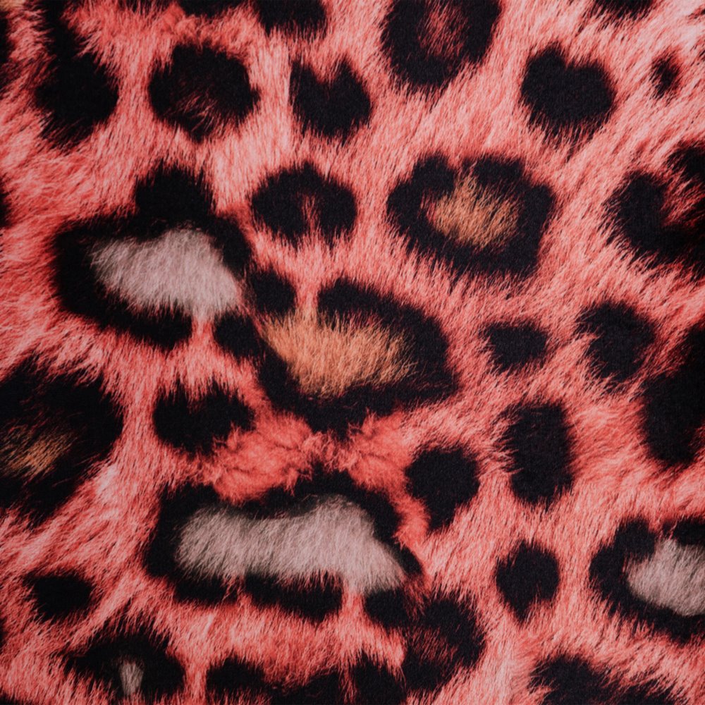 ORANGE LEOPARD VELVET CUSHION 45 X 30 CM