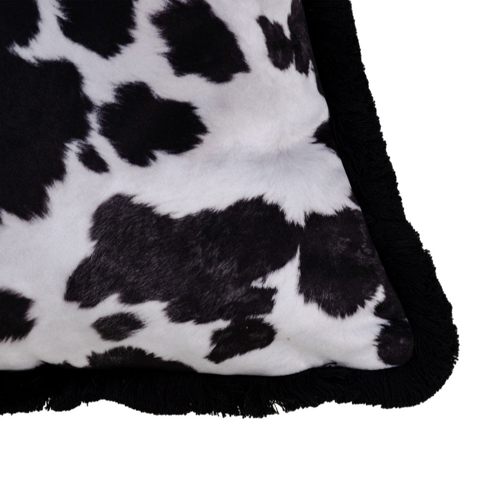 COW VELVET DECORATIVE CUSHION 45 X 45 CM