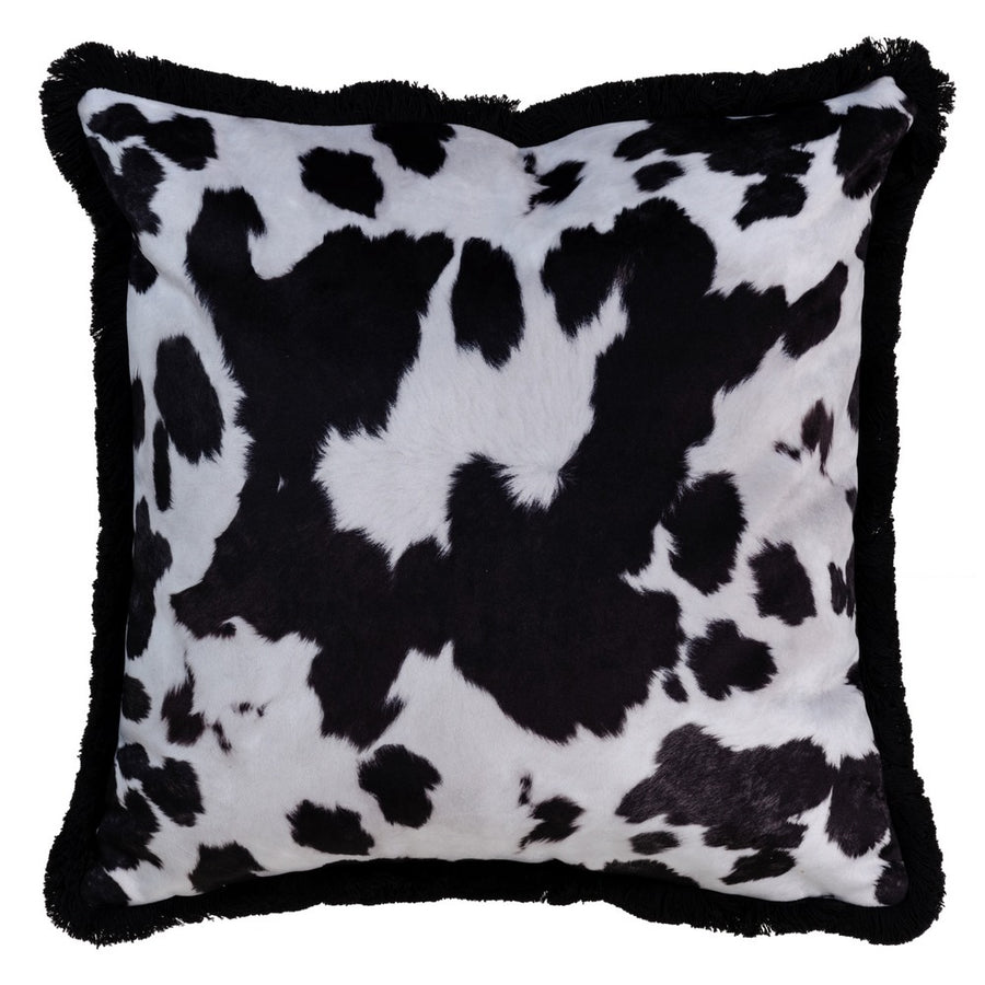 COW VELVET DECORATIVE CUSHION 45 X 45 CM