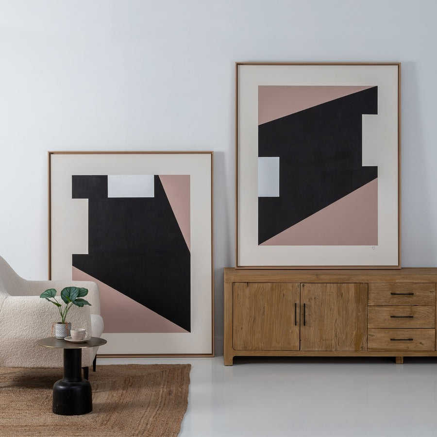 CUADRO ABSTRACTO BEIGE LIENZO 124 X 5,20 X 154 CM