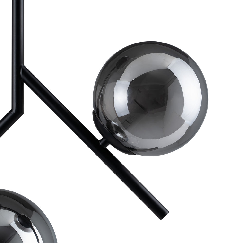 BLACK METAL-GLASS CEILING LAMP 50 X 15 X 54 CM