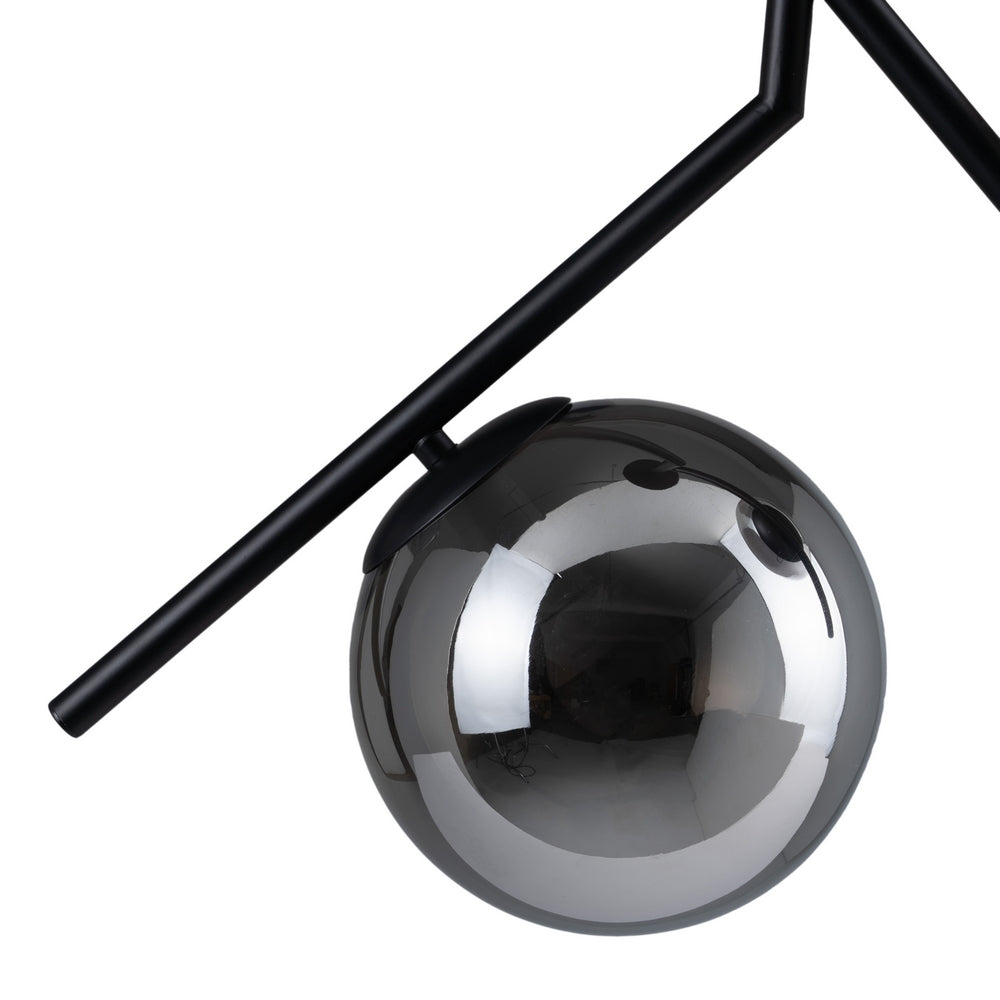 BLACK METAL-GLASS CEILING LAMP 50 X 15 X 54 CM