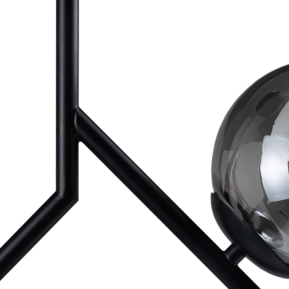 BLACK METAL-GLASS CEILING LAMP 50 X 15 X 54 CM