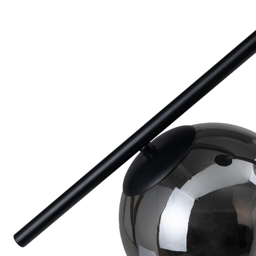 BLACK METAL-GLASS CEILING LAMP 50 X 15 X 54 CM