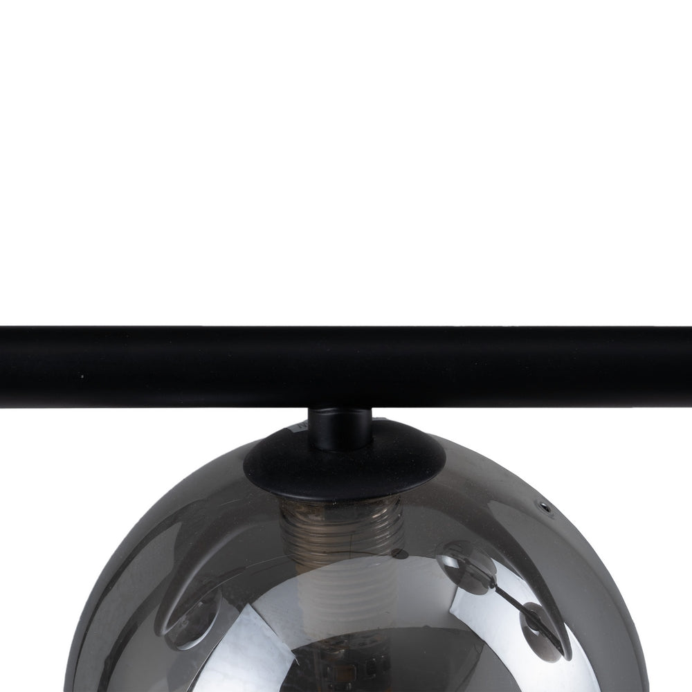 LÁMPARA TECHO NEGRO METAL-CRISTAL 85 X 15 X 32 CM