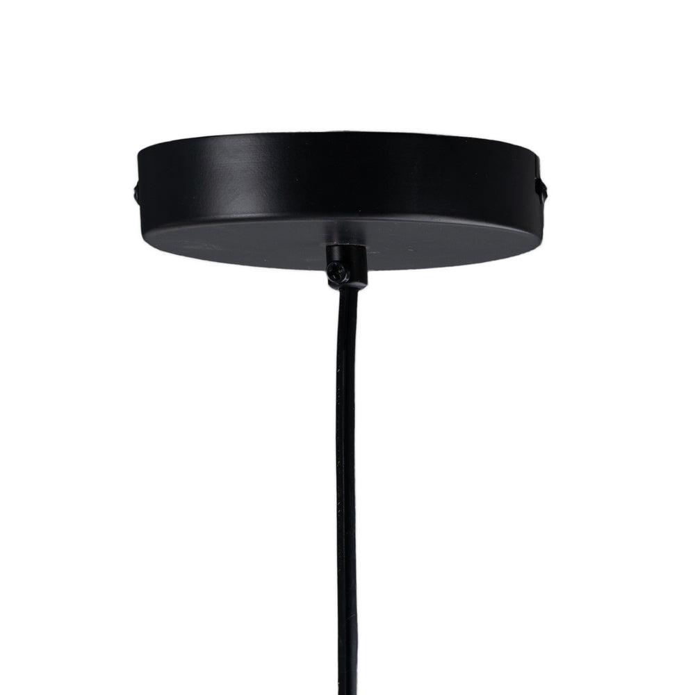LÁMPARA TECHO NEGRO METAL-CRISTAL 85 X 15 X 32 CM