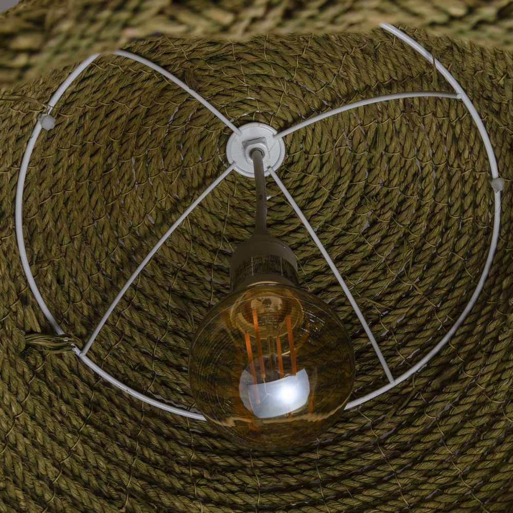 GREEN CEILING LAMP 100% VEGETABLE FIBER 43 X 43 X 52 CM