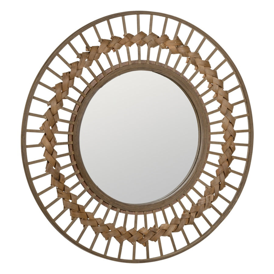NATURAL BAMBOO DECORATION MIRROR 80 X 3 X 80 CM