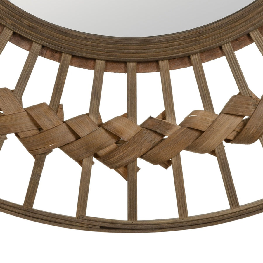 ESPEJO NATURAL BAMBÚ DECORACIÓN 80 X 3 X 80 CM