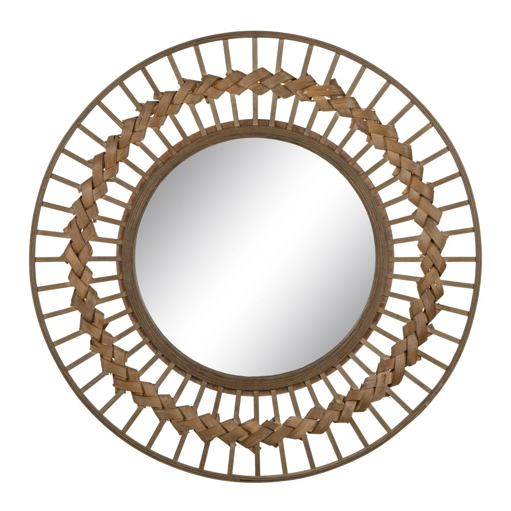 NATURAL BAMBOO DECORATION MIRROR 80 X 3 X 80 CM