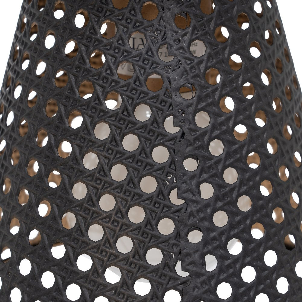 TABLE LAMP BLACK-GOLD METAL LIGHTING 20 X 20 X 42 CM