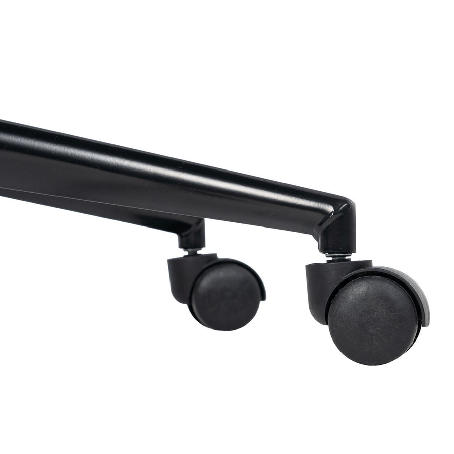 SILLA RUEDAS NEGRO METAL / SIMIL PIEL 56 X 56 X 92 CM