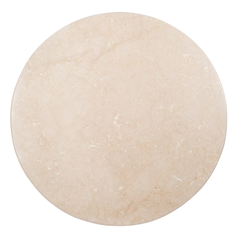 DINING TABLE NATURAL-CREAM MARBLE/WOOD 120 X 120 X 74 CM
