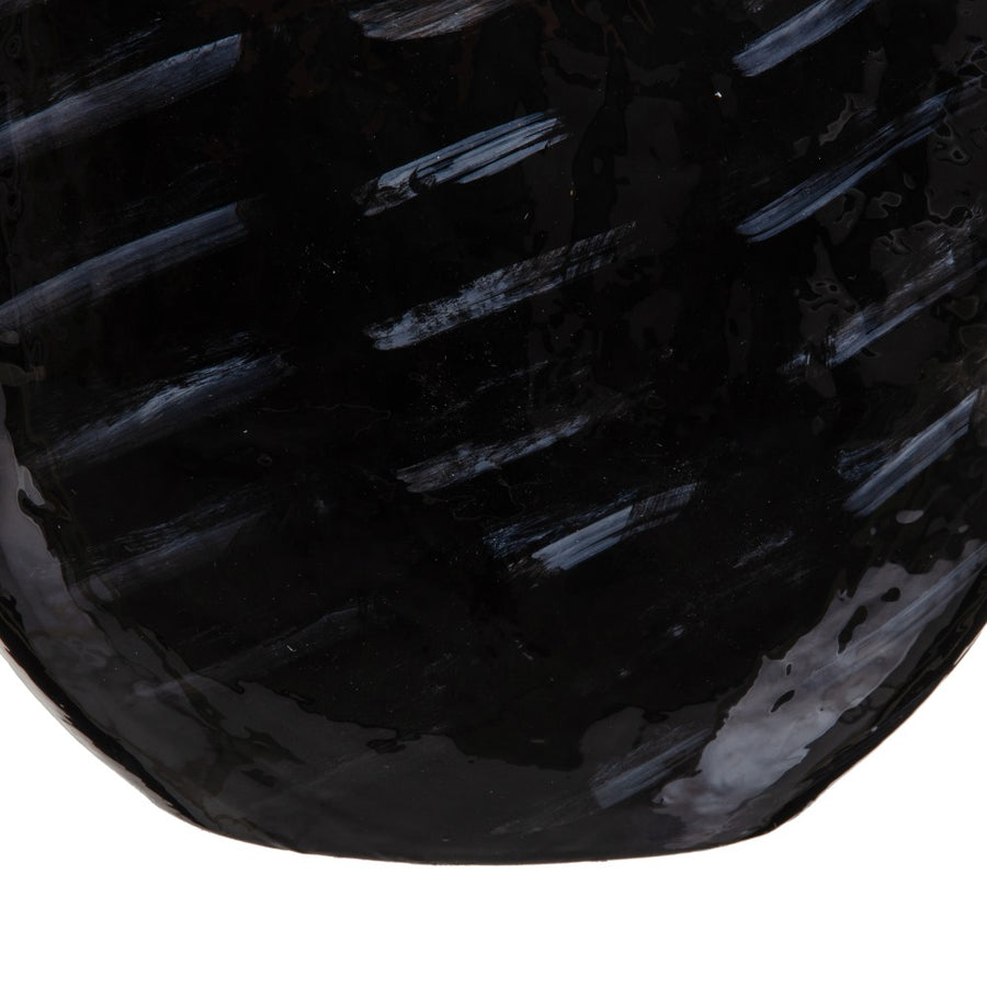 TIBOR NEGRO-PLATA CRISTAL-METAL 28 X 14 X 48 CM