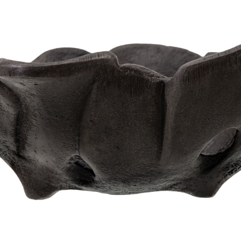 CENTRO MESA HOJA GRIS ALUMINIO 17,50 X 13,50 X 5 CM