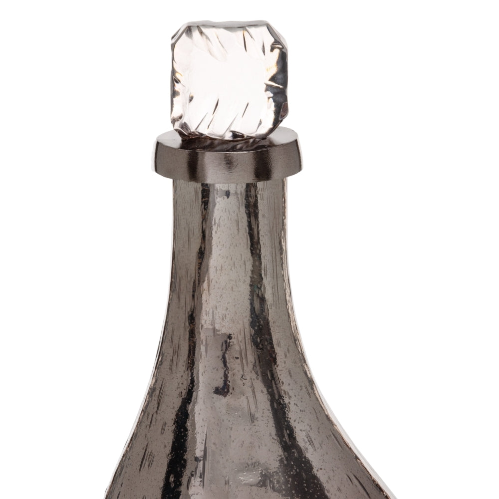 BOTELLA DECORATIVA PLATA 15 X 13 X 54 CM