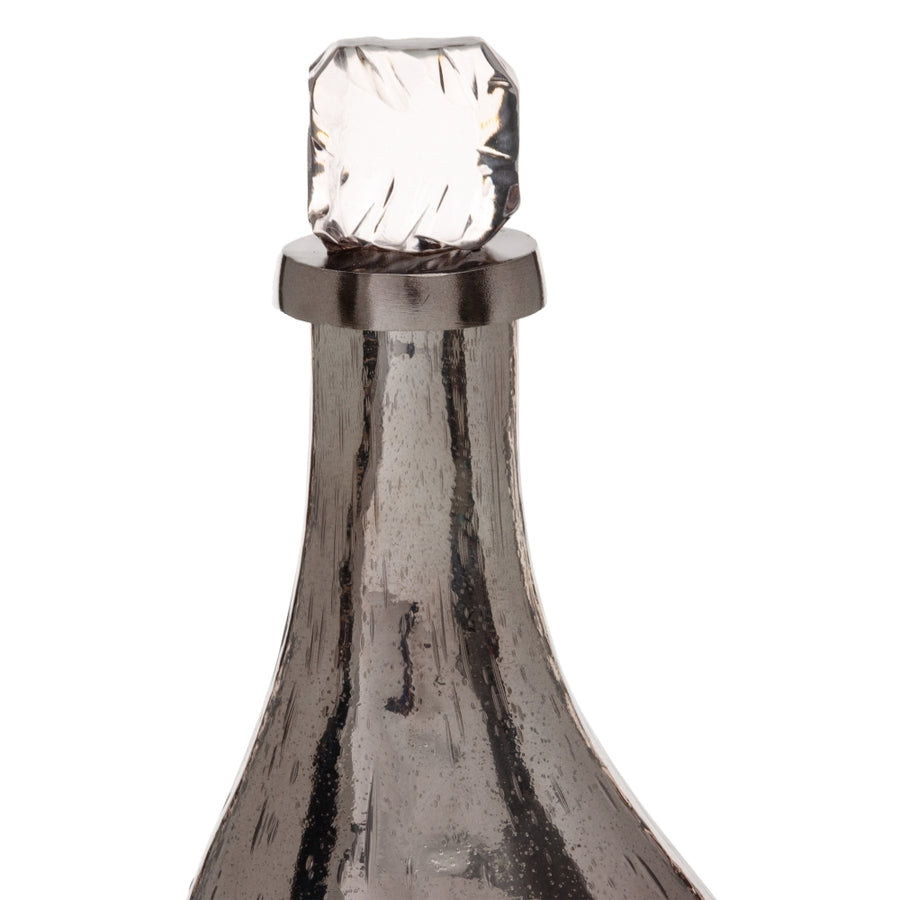 BOTELLA DECORATIVA PLATA 15 X 13 X 54 CM