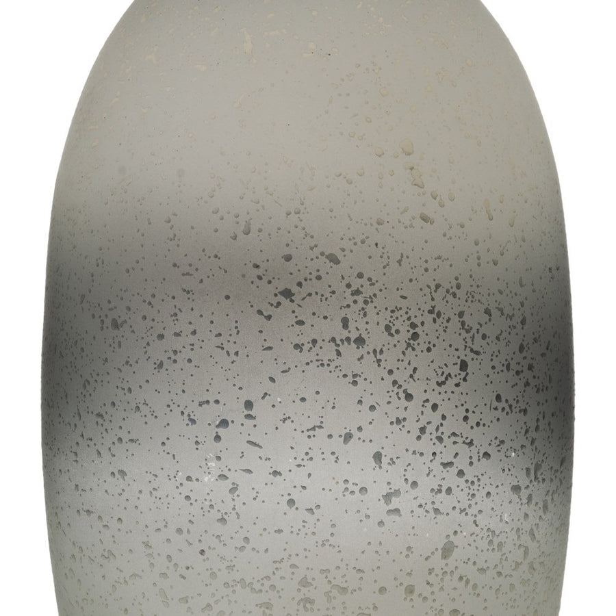 BOTELLA DECORATIVA GRIS-PLATA 15 X 15 X 46 CM