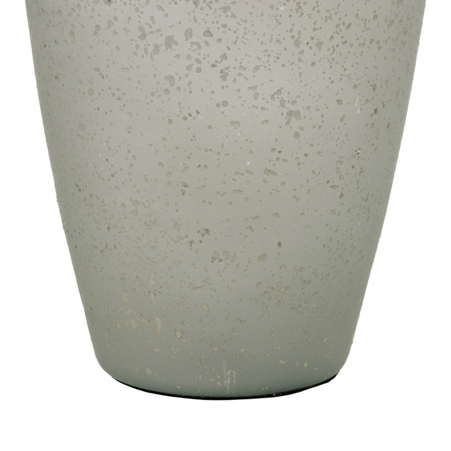 BOTELLA DECORATIVA GRIS-PLATA 15 X 15 X 46 CM
