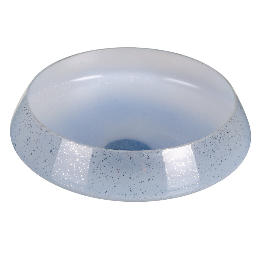 CENTRO MESA AZUL CRISTAL DECORACIÓN 24 X 24 X 8 CM