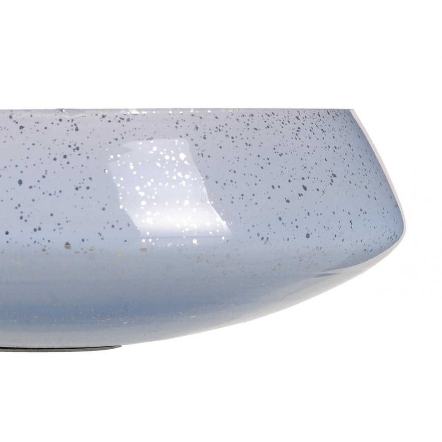 CENTRO MESA AZUL CRISTAL DECORACIÓN 24 X 24 X 8 CM