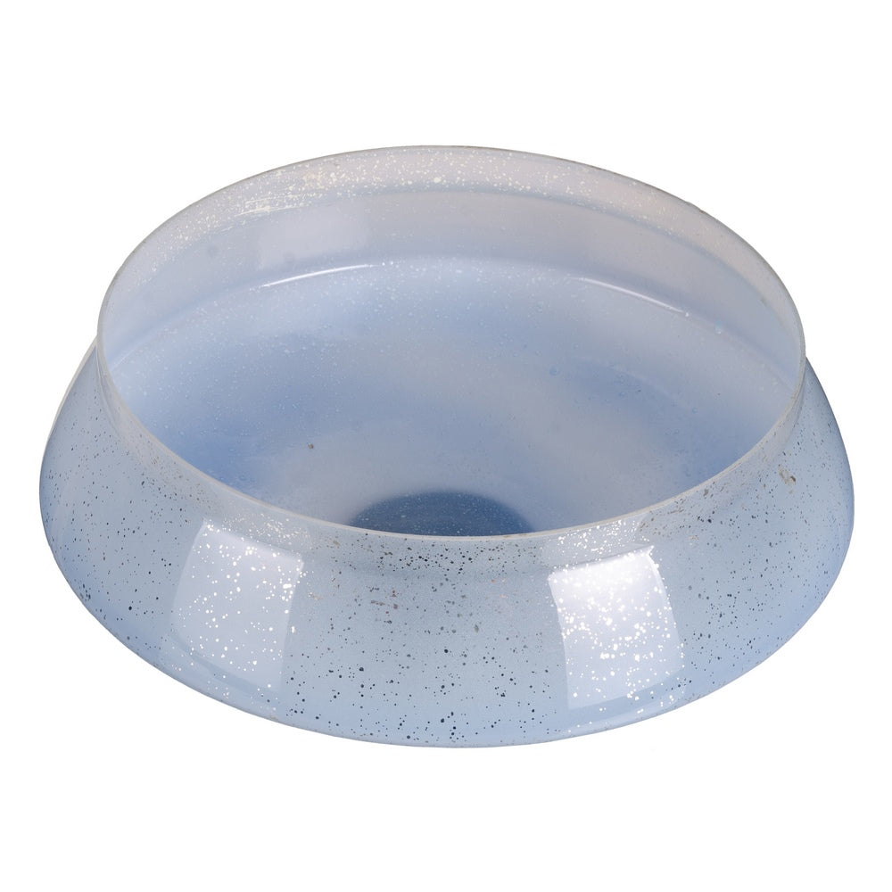 BLUE GLASS DECORATIVE CENTERPIECE 32 X 32 X 12 CM
