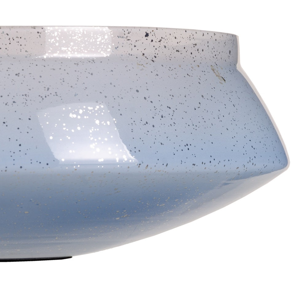 BLUE GLASS DECORATIVE CENTERPIECE 32 X 32 X 12 CM