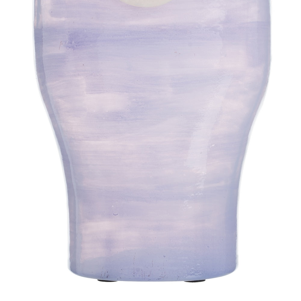 JARRÓN AZUL-BLANCO CRISTAL DECORACIÓN 15 X 9 X 31 CM