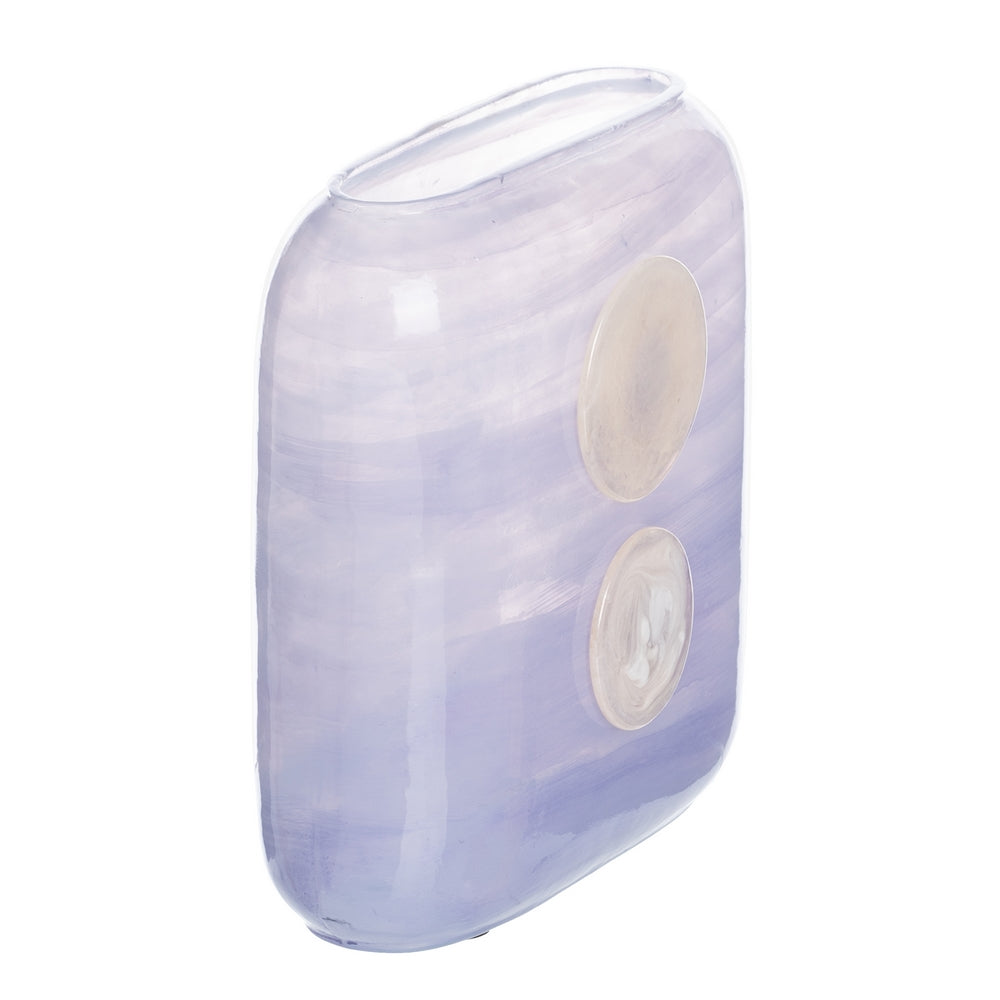 BLUE-WHITE VASE GLASS DECORATION 22 X 10 X 24 CM