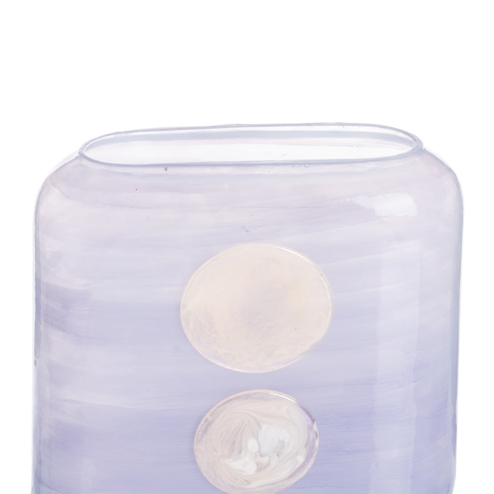 BLUE-WHITE VASE GLASS DECORATION 22 X 10 X 24 CM