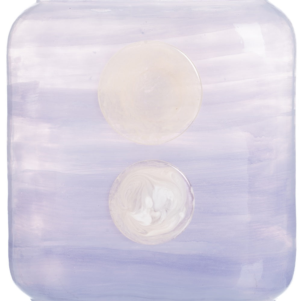 BLUE-WHITE VASE GLASS DECORATION 22 X 10 X 24 CM
