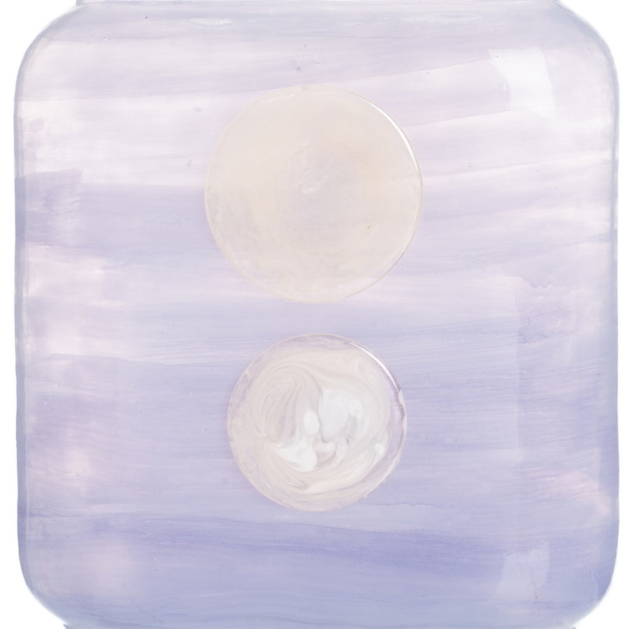 BLUE-WHITE VASE GLASS DECORATION 22 X 10 X 24 CM