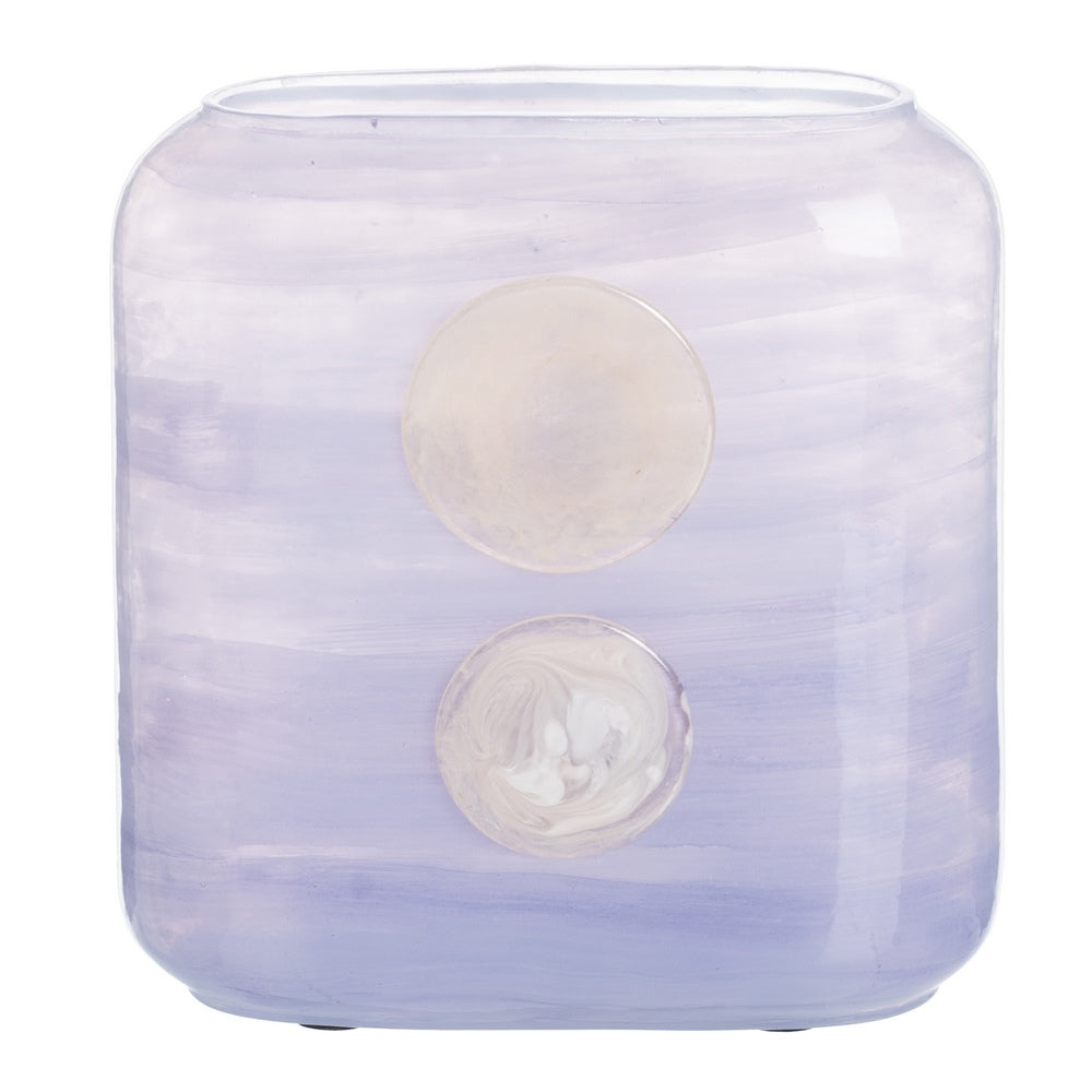 BLUE-WHITE VASE GLASS DECORATION 22 X 10 X 24 CM