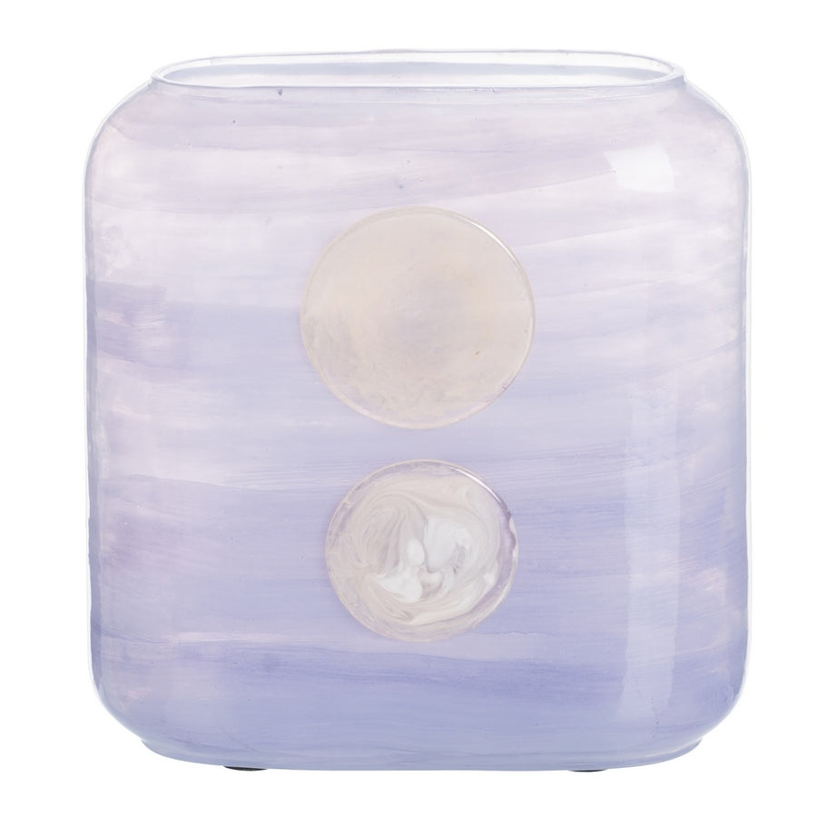 BLUE-WHITE VASE GLASS DECORATION 22 X 10 X 24 CM