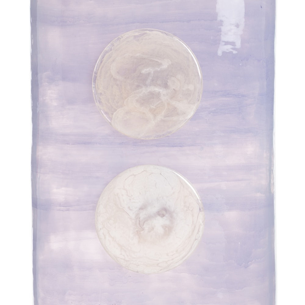 JARRÓN AZUL-BLANCO CRISTAL DECORACIÓN 17 X 9 X 34 CM
