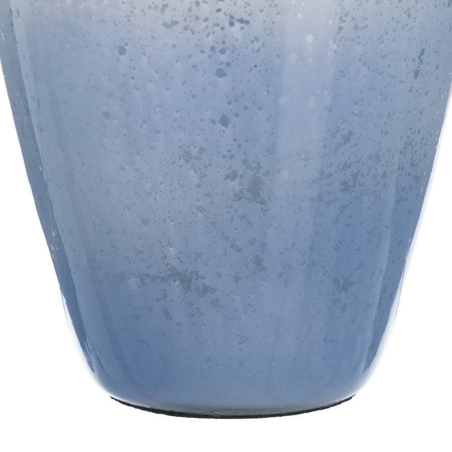 BOTELLA DECORATIVA AZUL CRISTAL 12 X 12 X 33 CM