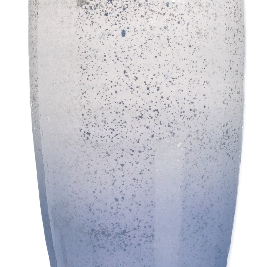 BOTELLA DECORATIVA AZUL CRISTAL 16 X 16 X 44 CM