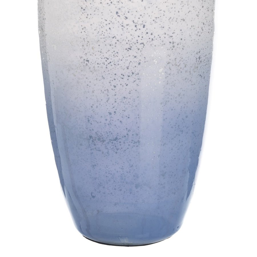 BOTELLA DECORATIVA AZUL CRISTAL 16 X 16 X 44 CM