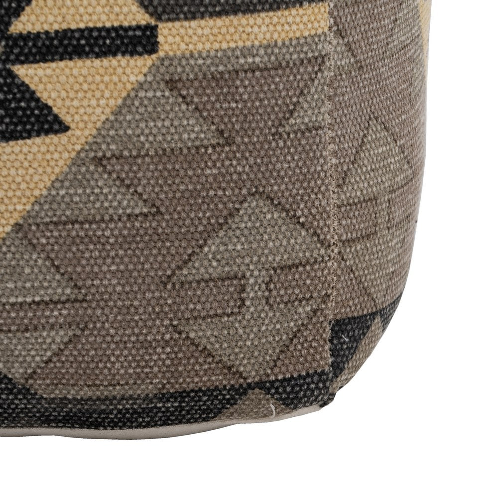 PUF NEGRO-TAUPE TEJIDO DECORACI�N 45 X 45 X 45 CM