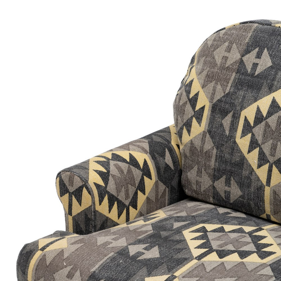 SILLÓN NEGRO-TAUPE TEJIDO-MADERA SALÓN 91 X 90 X 95 CM