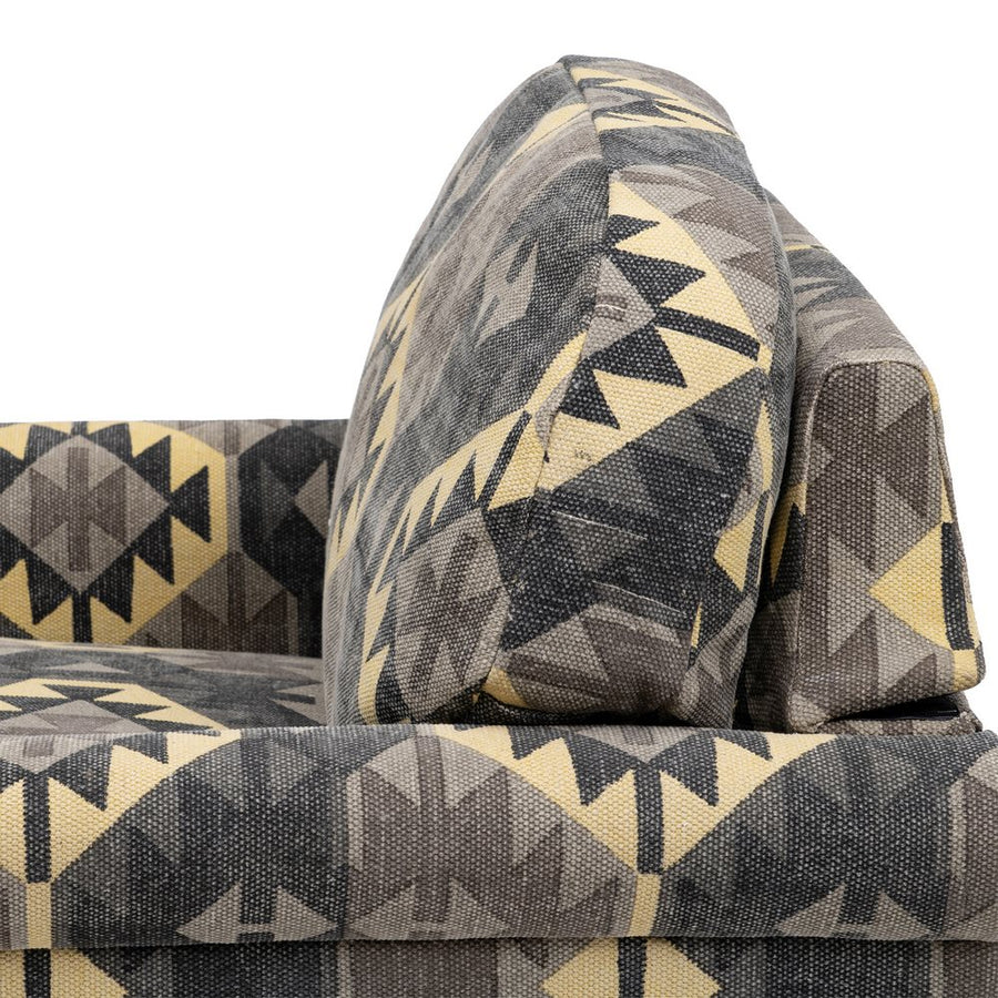 SILLÓN NEGRO-TAUPE TEJIDO-MADERA SALÓN 91 X 90 X 95 CM