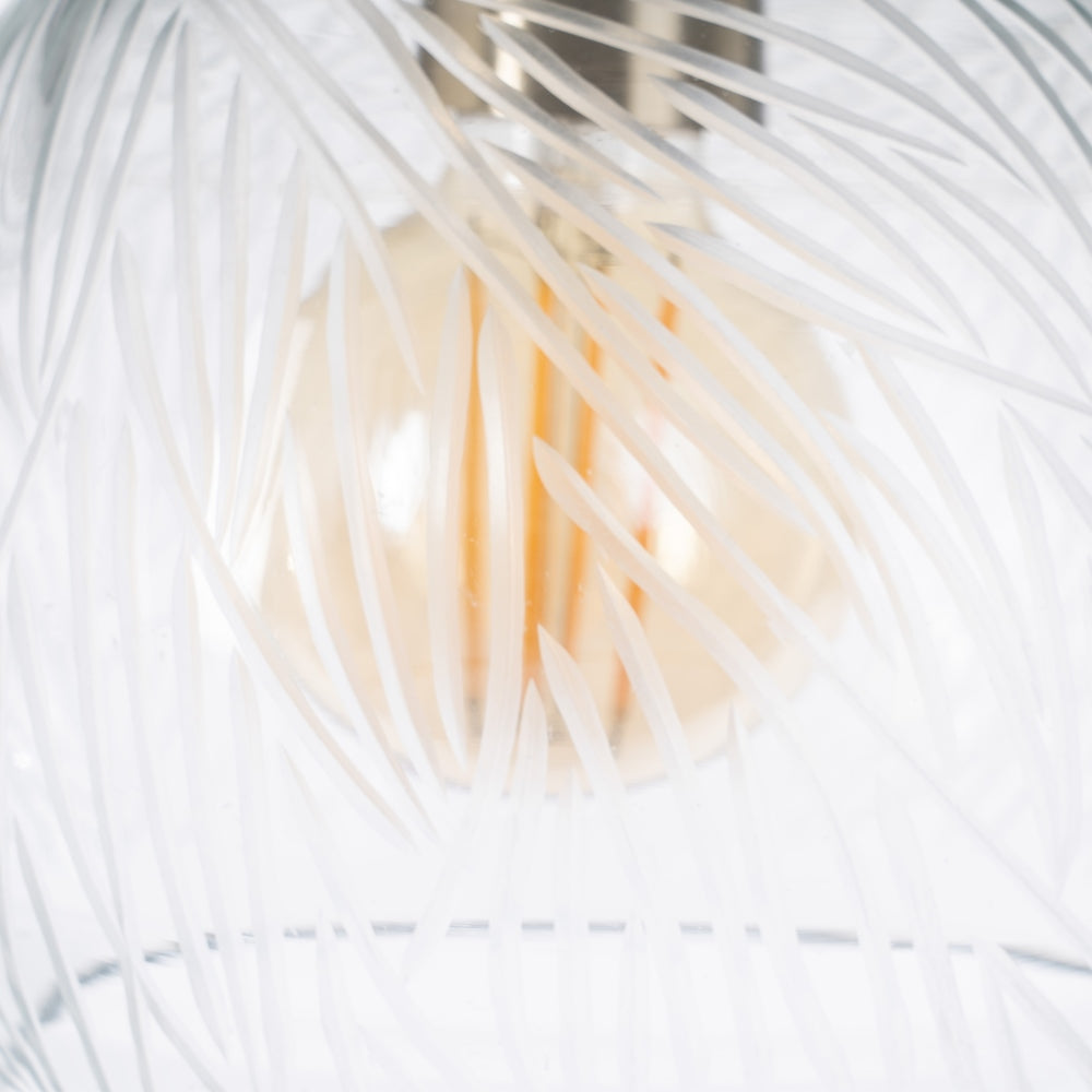 GLASS/METAL CEILING LAMP LIGHTING 20 X 20 X 27 CM