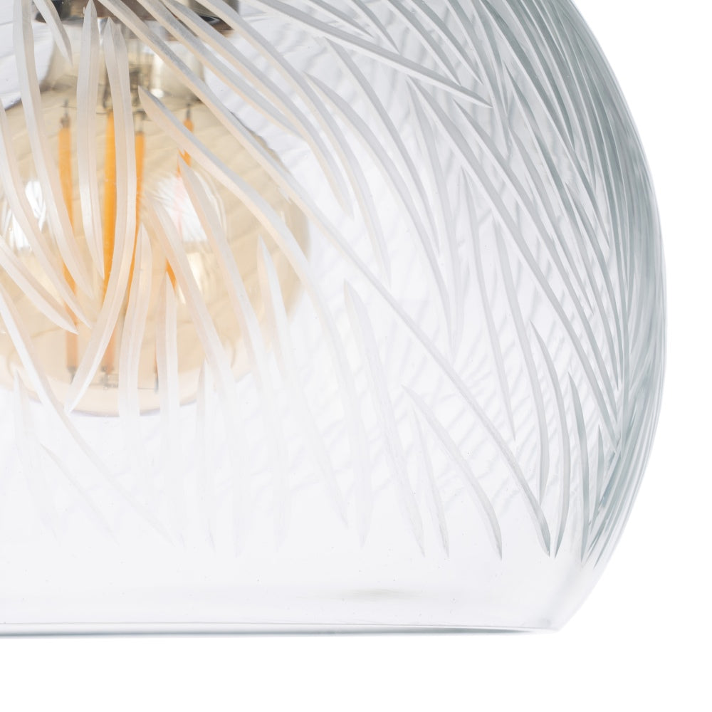 GLASS/METAL CEILING LAMP LIGHTING 20 X 20 X 27 CM
