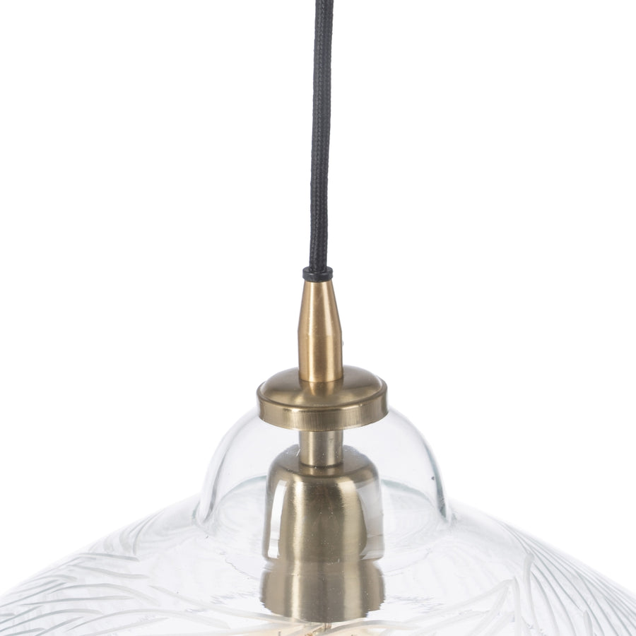 GLASS/METAL CEILING LAMP LIGHTING 29 X 29 X 24 CM