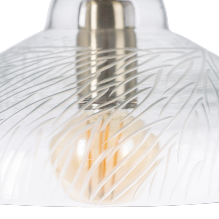 GLASS/METAL CEILING LAMP LIGHTING 29 X 29 X 24 CM