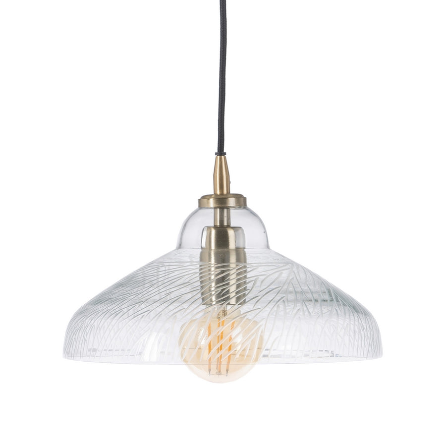GLASS/METAL CEILING LAMP LIGHTING 29 X 29 X 24 CM