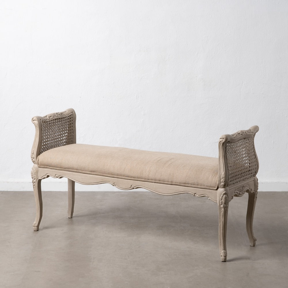 BANQUETA BEIGE DM-MADERA SAL�N 137 X 45 X 74 CM