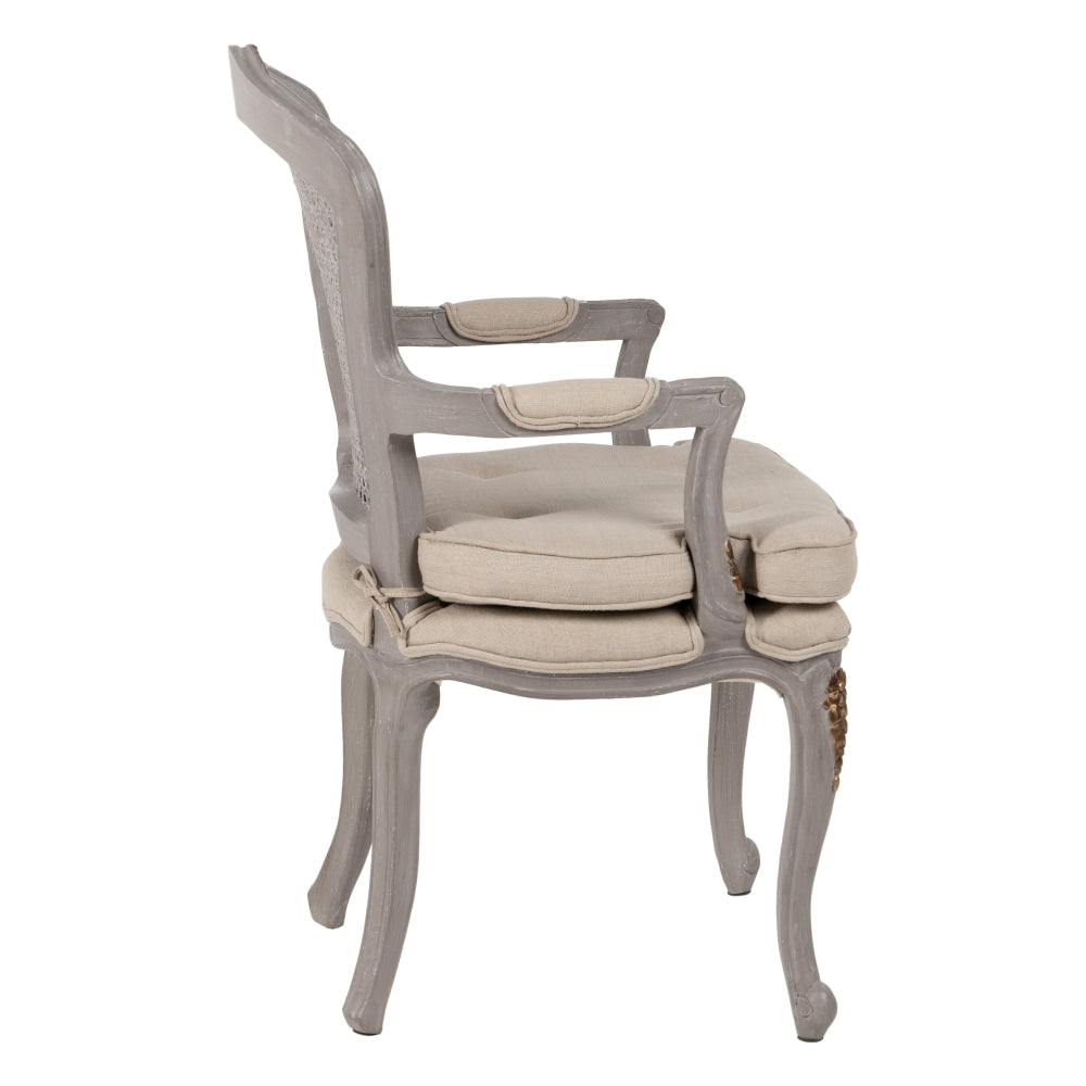SILL�N GRIS-BEIGE DM-MADERA SAL�N 58 X 52 X 98,50 CM
