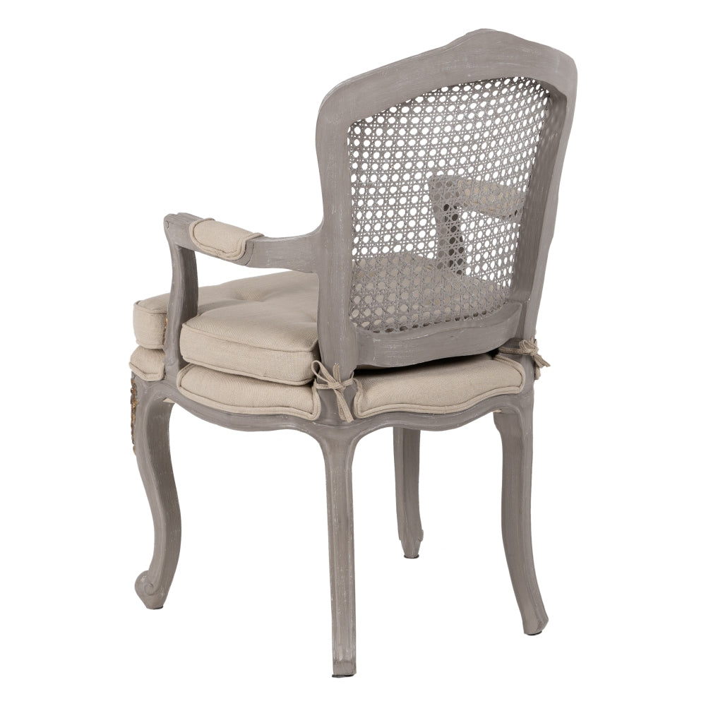 SILL�N GRIS-BEIGE DM-MADERA SAL�N 58 X 52 X 98,50 CM