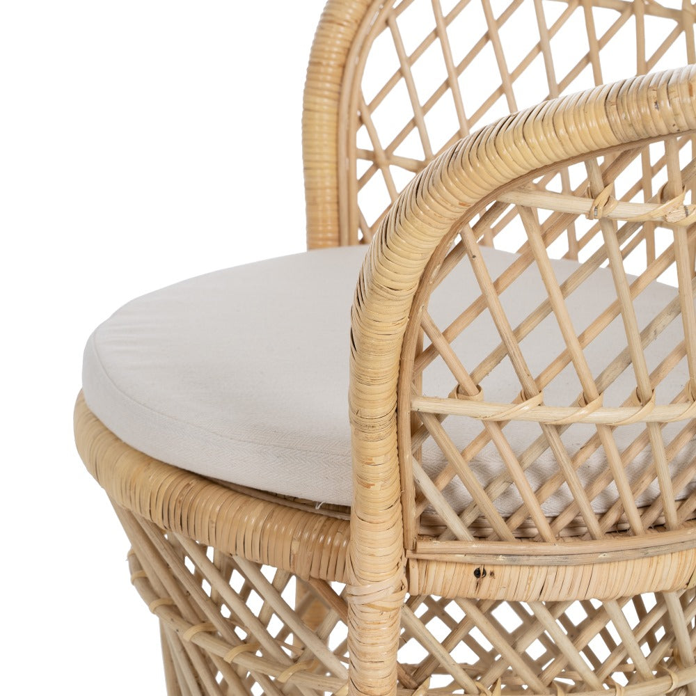 NATURAL RATTAN LOUNGE CHAIR 84 X 68 X 84 CM